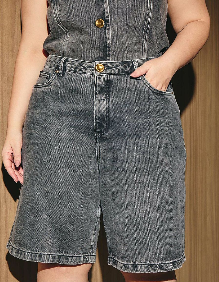 Bermuda Jeans Black