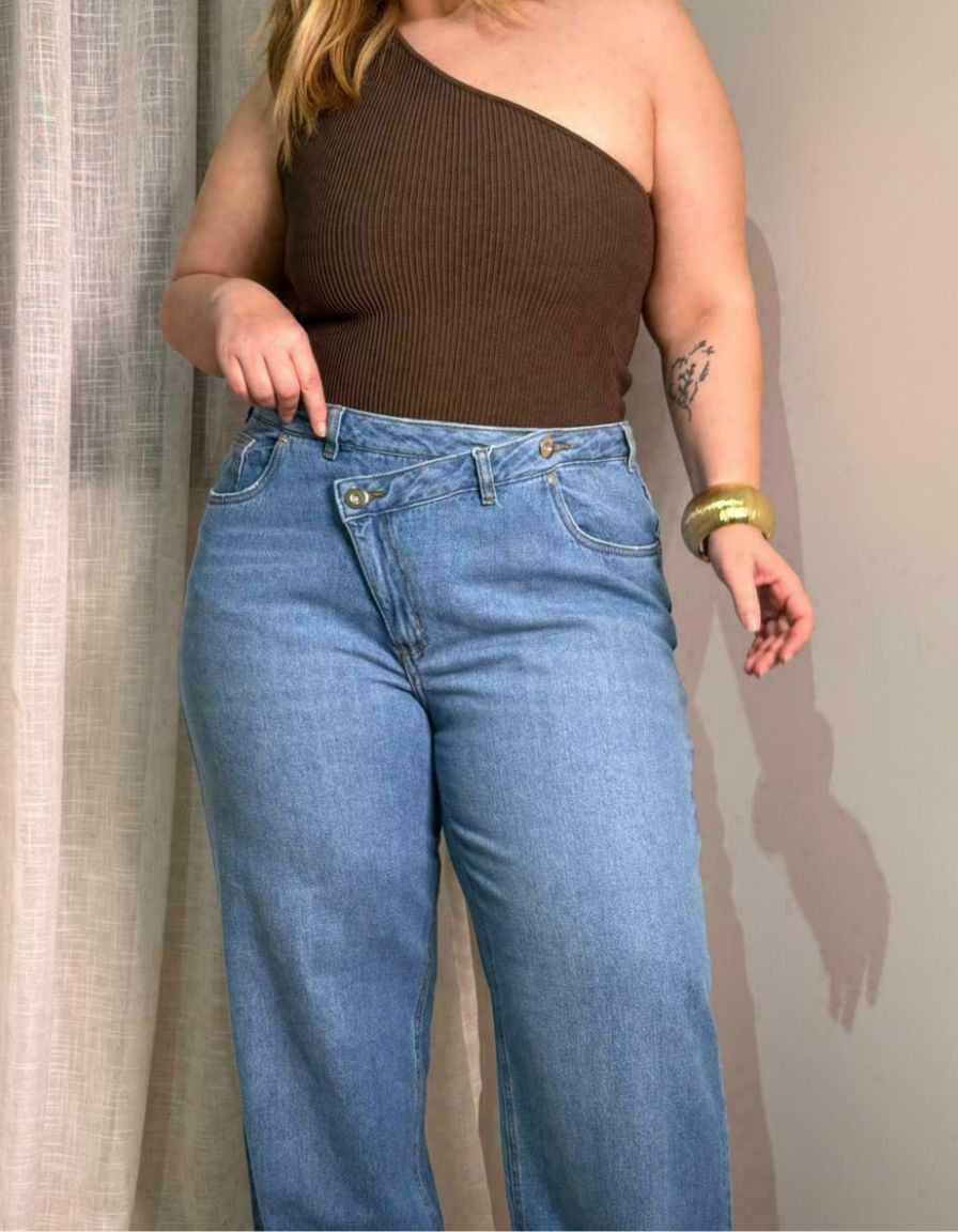 Calça Jeans Cós Transpassado