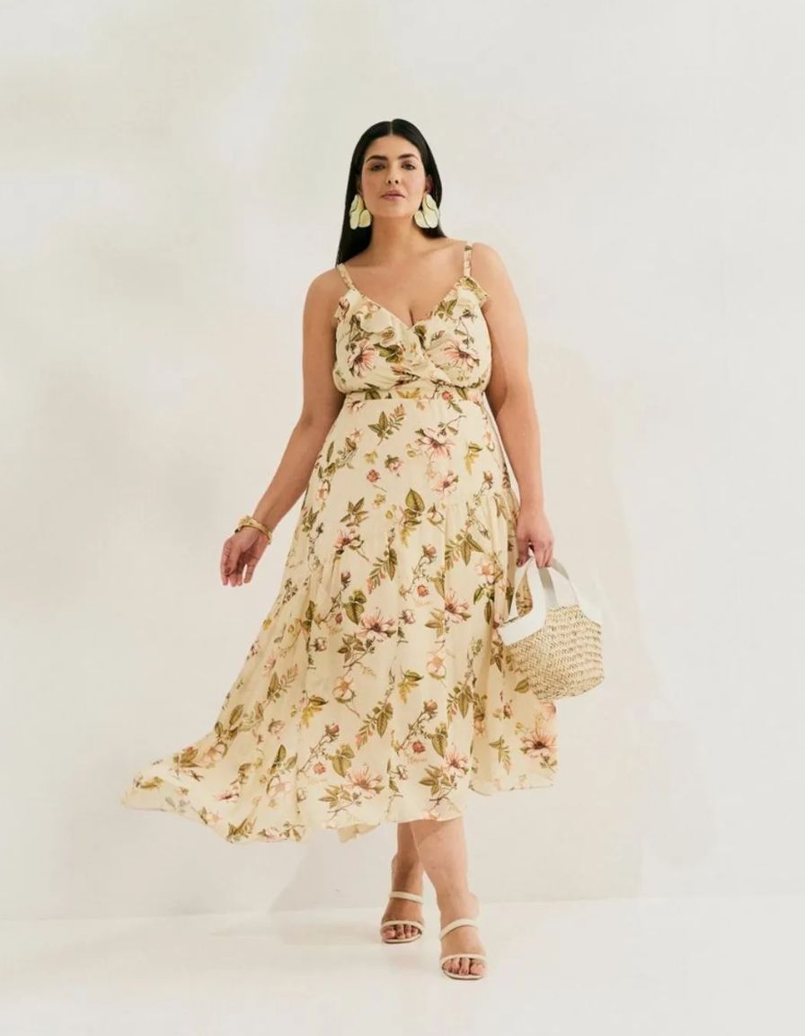 Vestido Midi Estampado
