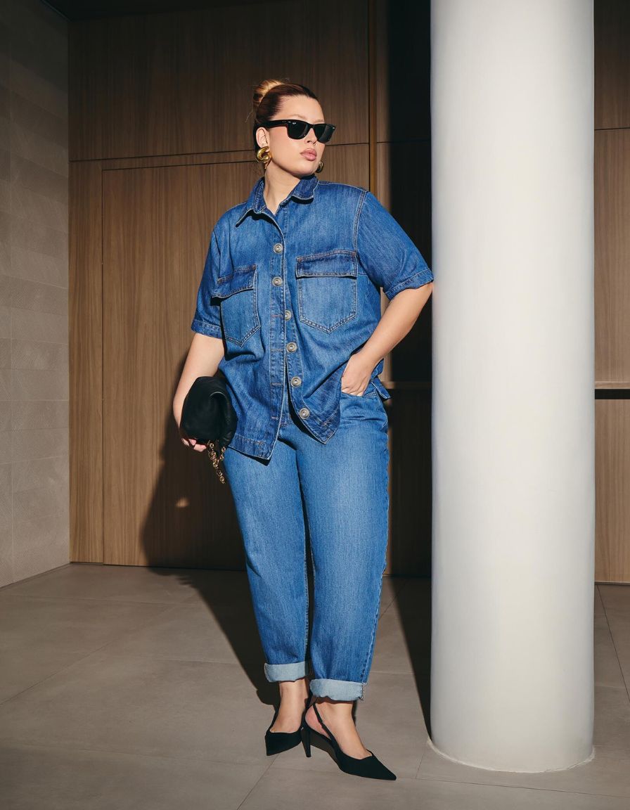 Calça Mom Jeans Original Blue