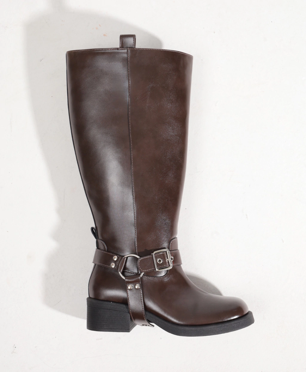 Bota Biker Cano Plus Marrom