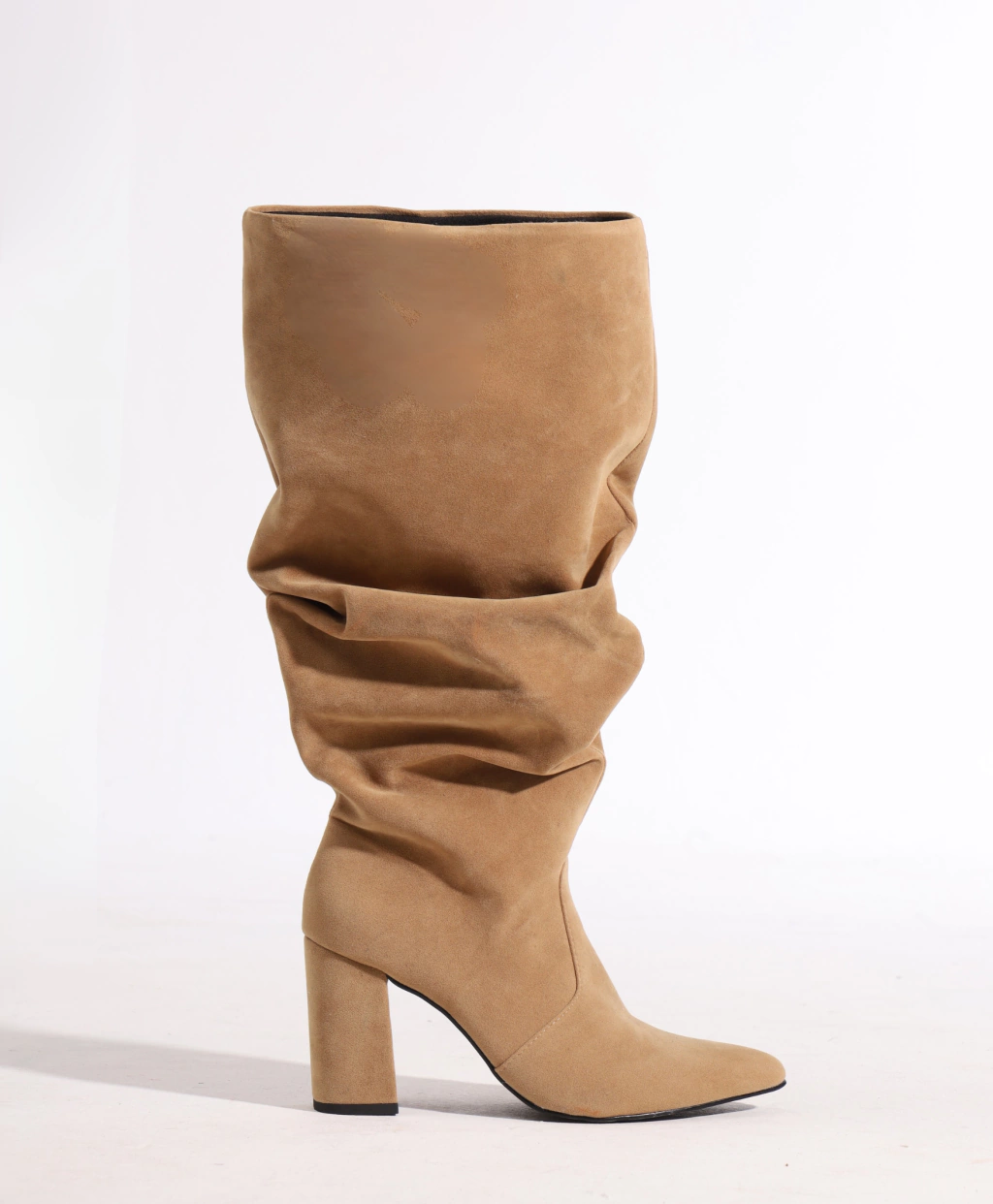 Bota Slouchy Camurça Marrom Claro
