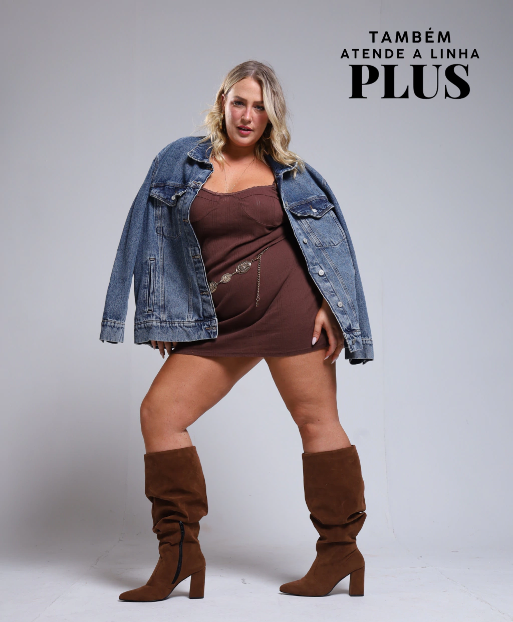 Bota Slouchy Camurça Marrom Escuro