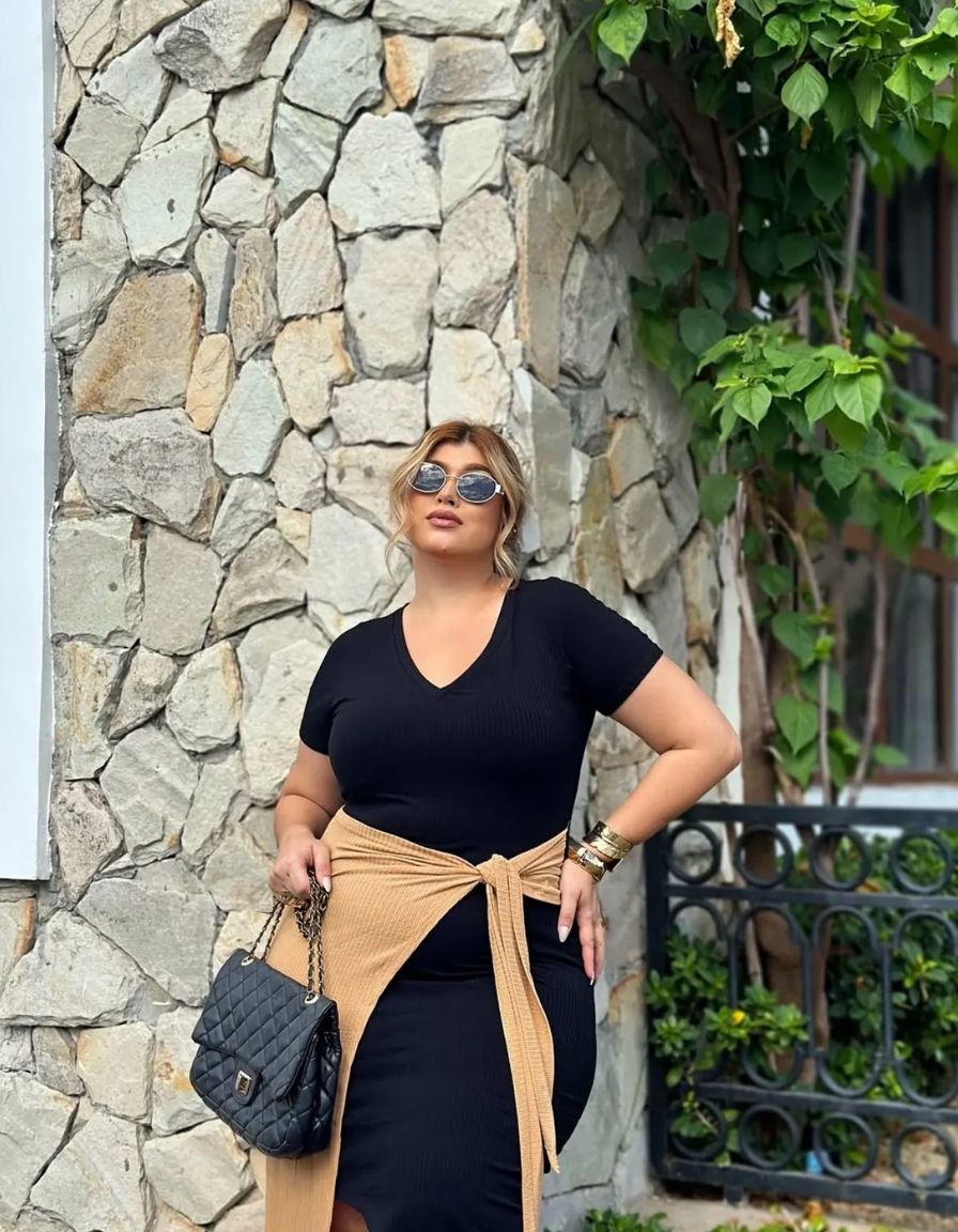 Vestido Midi Bicolor Gabriela