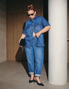 Calça Mom Jeans Original Blue