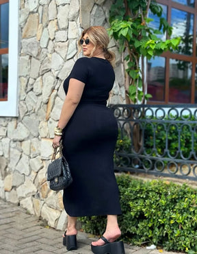 Vestido Midi Bicolor Gabriela