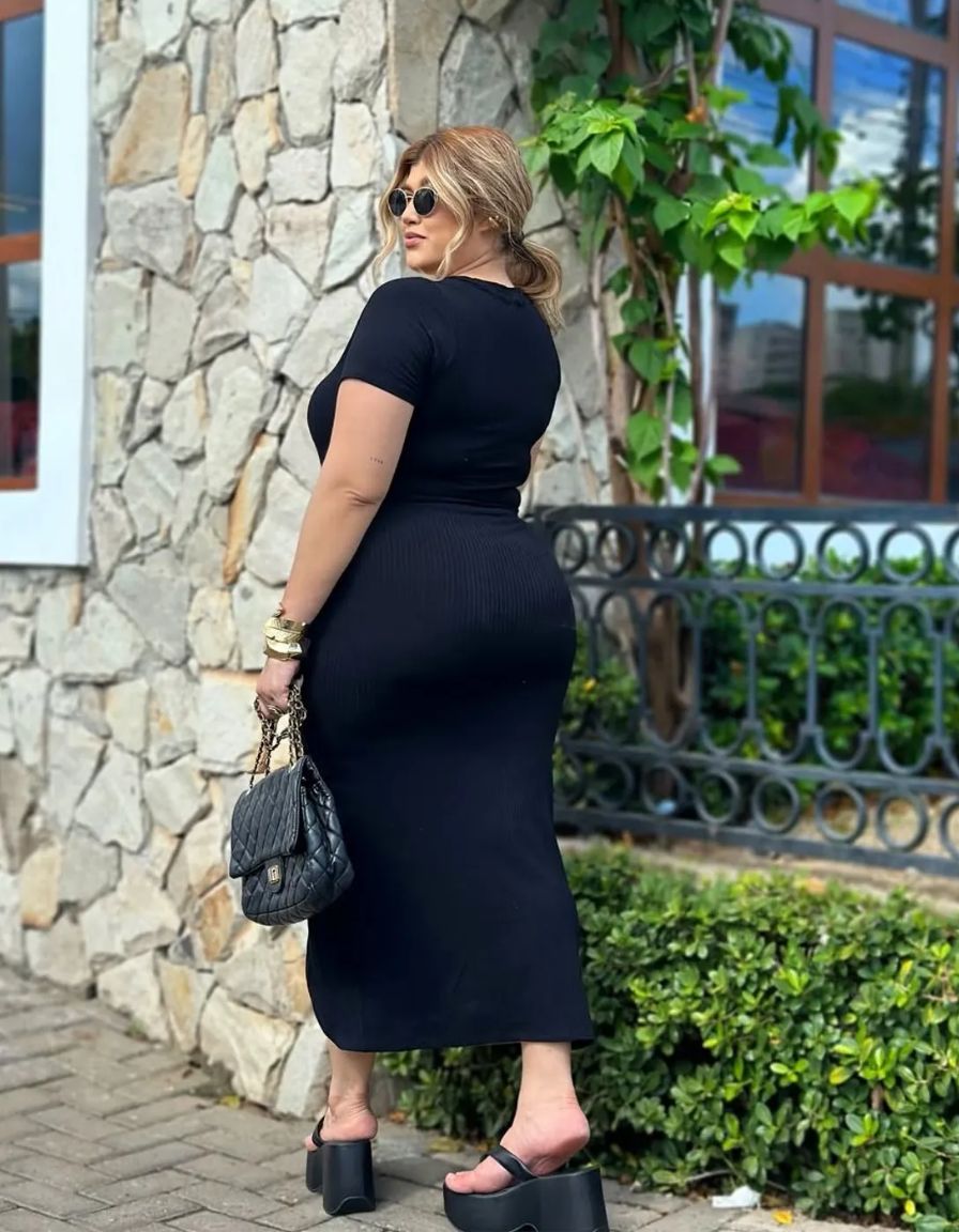 Vestido Midi Bicolor Gabriela