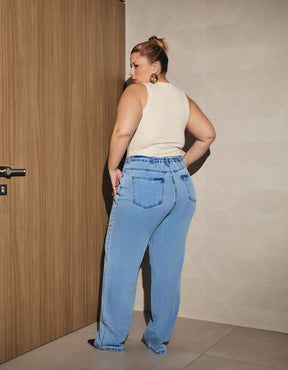 Calça Reta Jeans Veneza