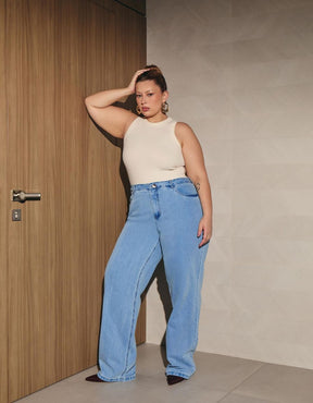 Calça Reta Jeans Veneza