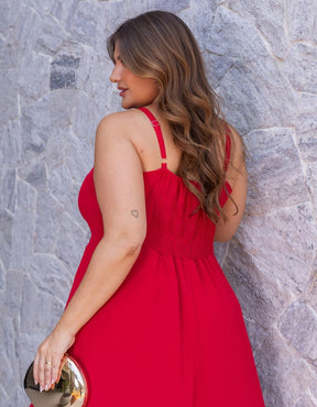 Vestido Longo Detalhe Flores