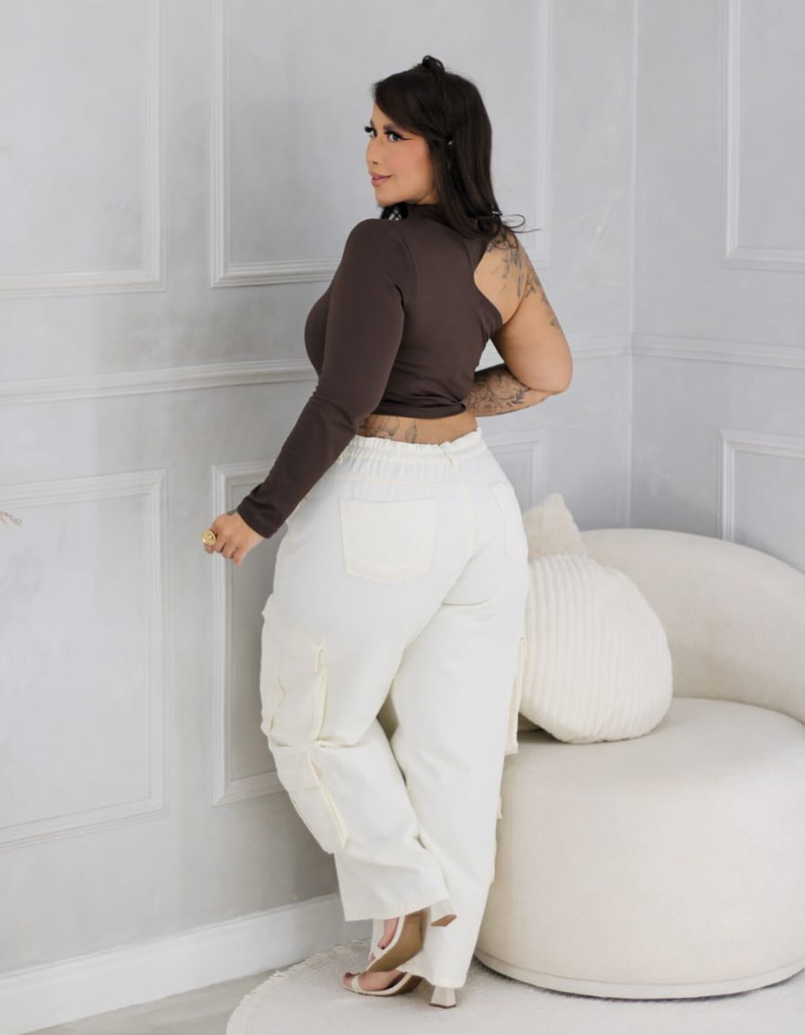 Calça Wide Leg Petit