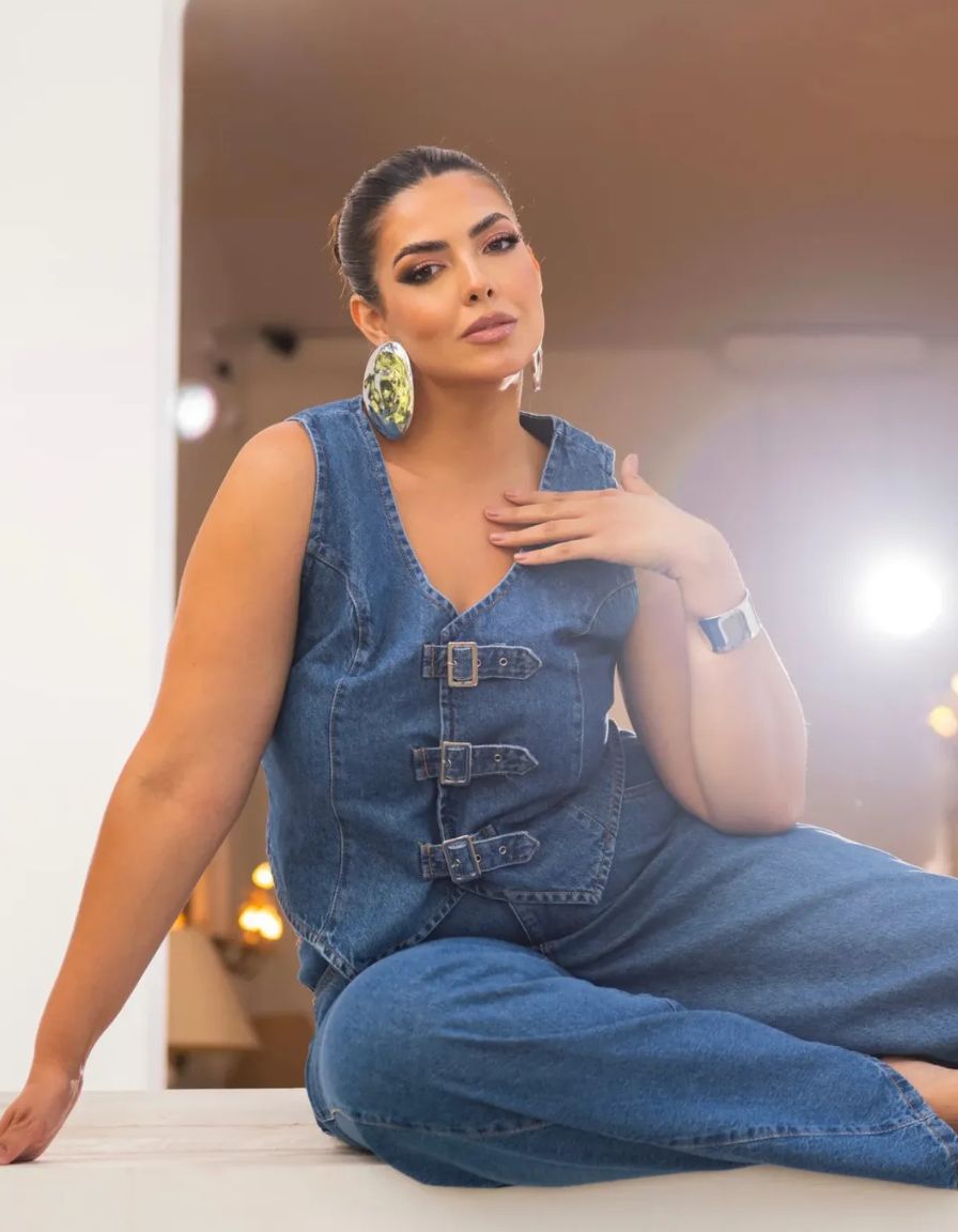 Calça Jeans Wide Leg Fusion