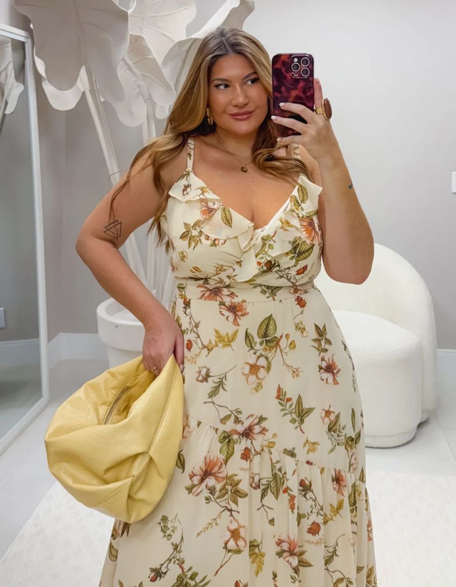 Vestido Midi Estampado