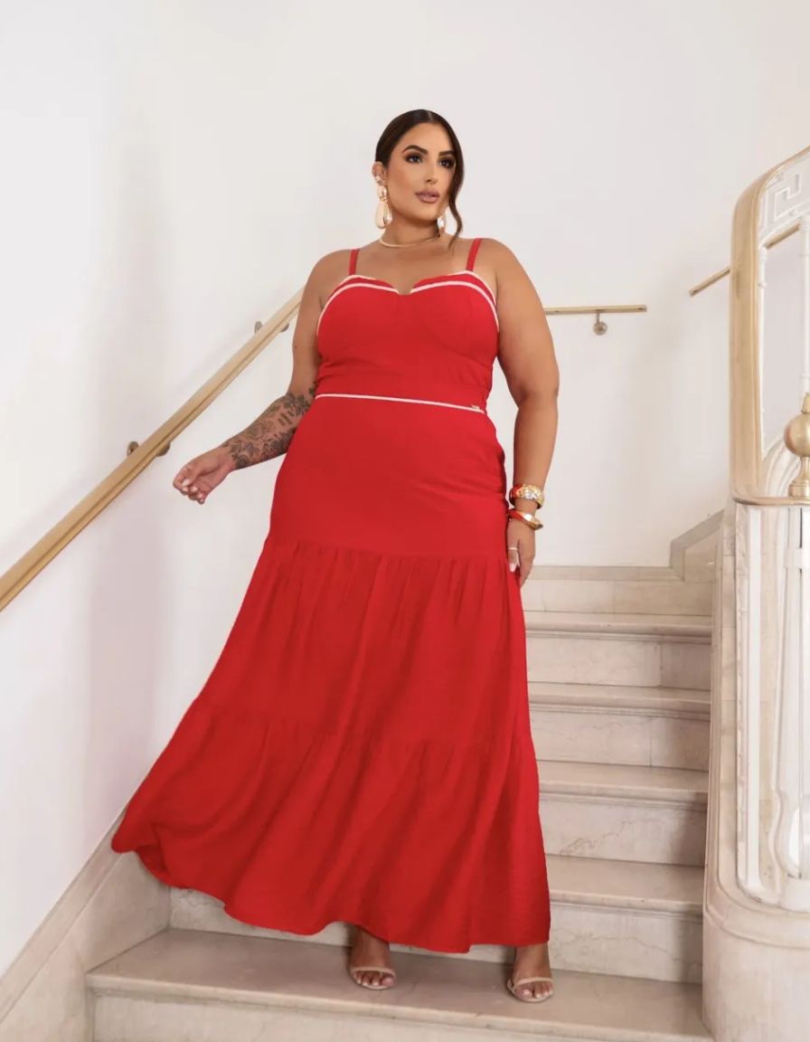 Conjunto Top e Saia Corda