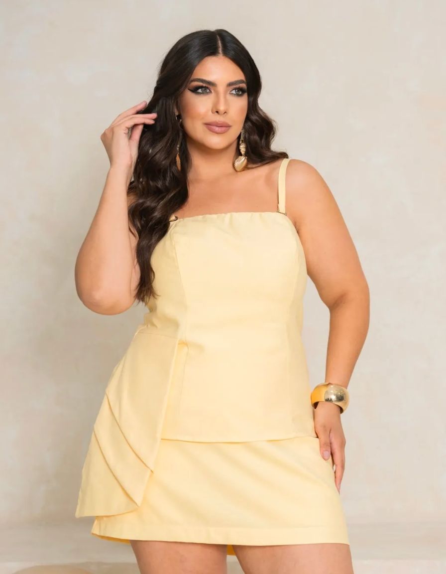 Conjunto Tomara Que Caia com Saia