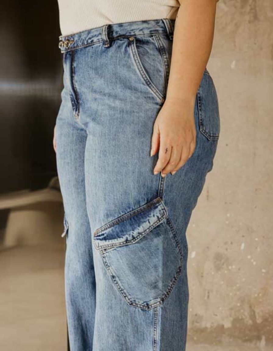 Calça Cargo Jeans Classic