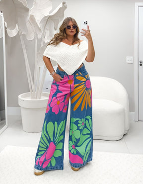 Calça Jeans Power Bloom