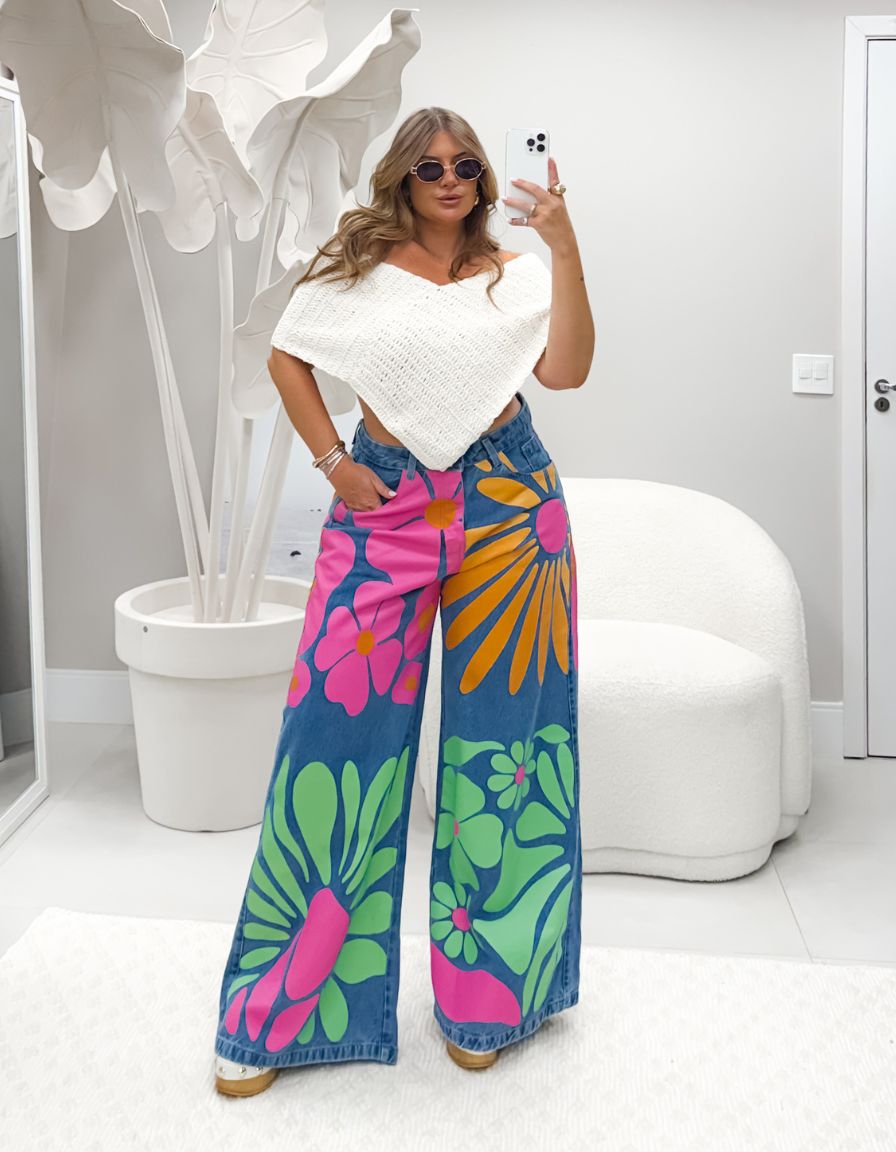 Calça Jeans Power Bloom