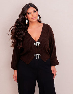 Blusa Laço Tricot