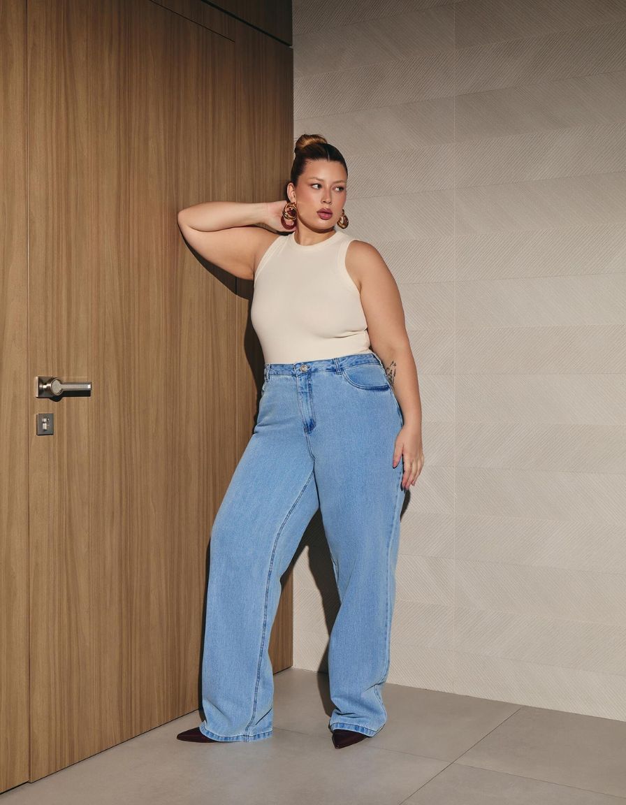 Calça Reta Jeans Veneza
