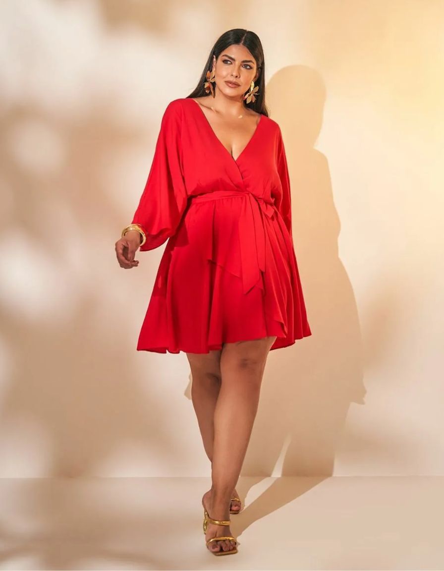 Vestido Curto Fluido Áurea