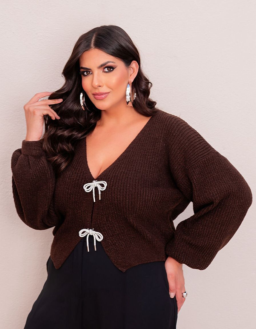 Blusa Laço Tricot