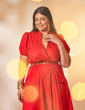 Vestido Tricoline Estrela Guia