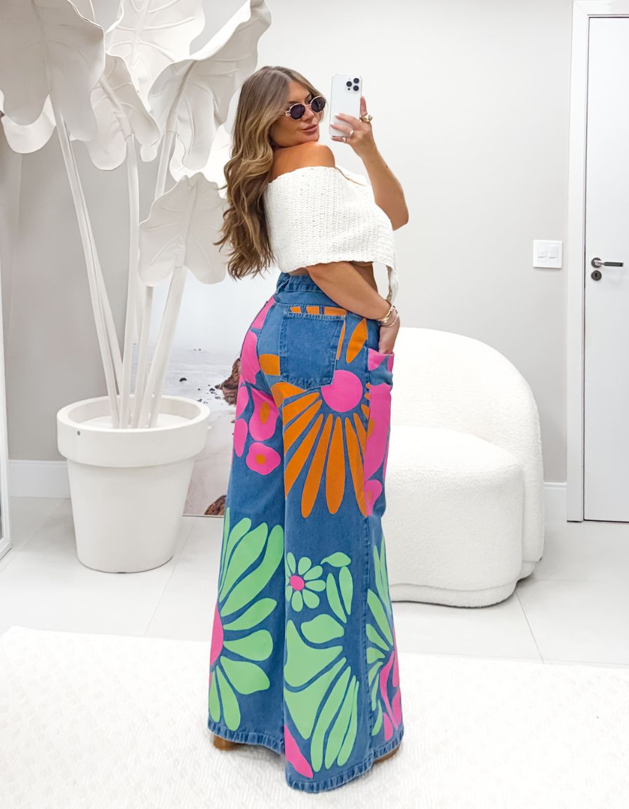 Calça Jeans Power Bloom