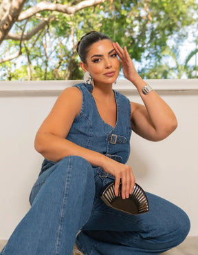 Calça Jeans Wide Leg Fusion