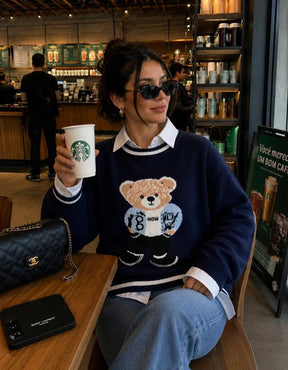 Blusa Urso Tricot