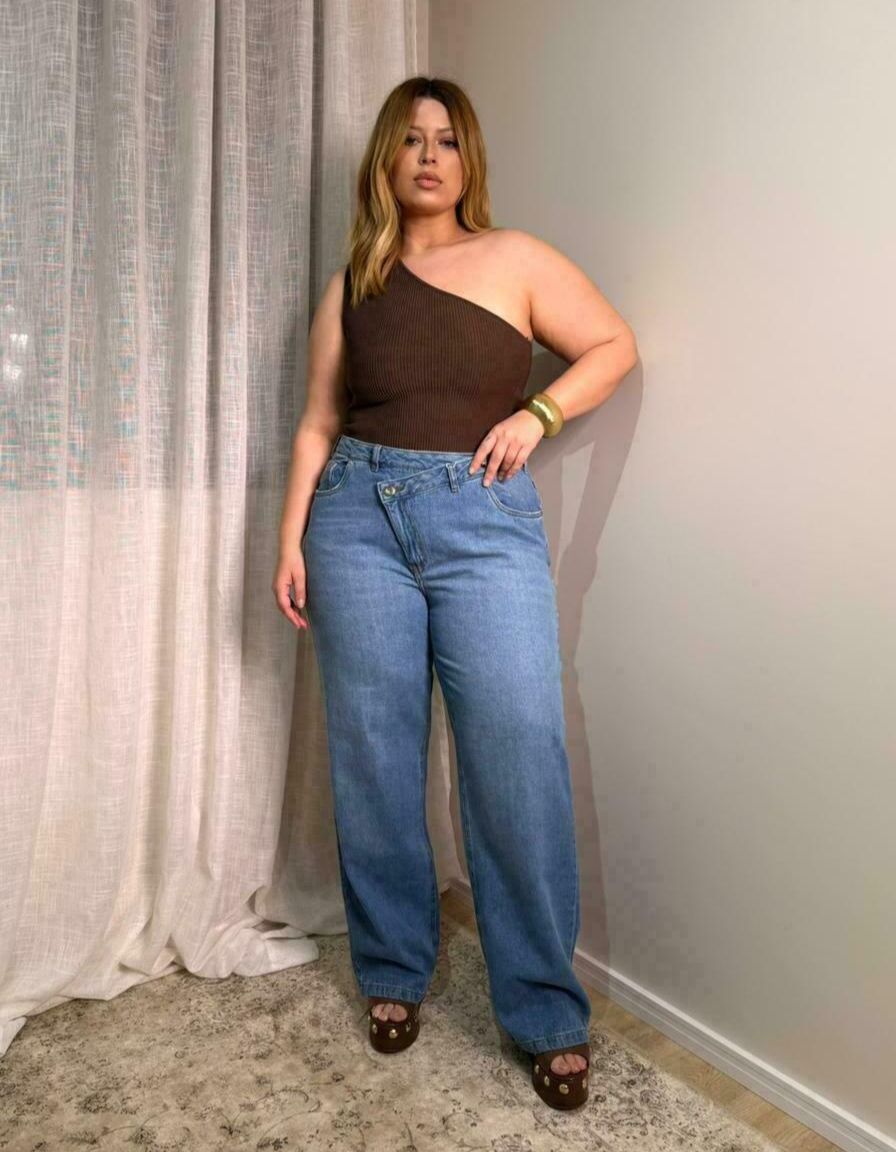 Calça Jeans Cós Transpassado