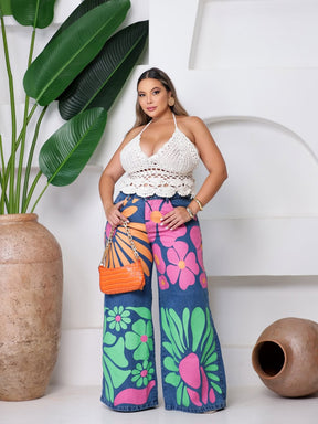 Calça Jeans Power Bloom