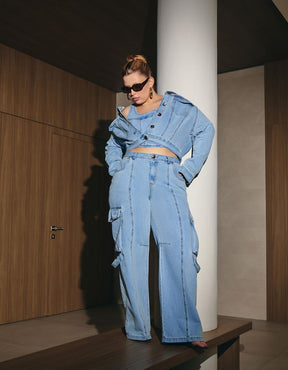 Calça Cargo Jeans Signature