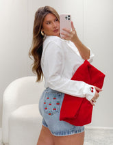 Shorts Jeans Cherry