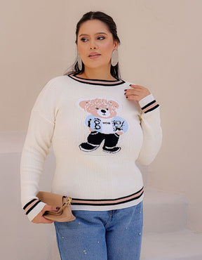 Blusa Urso Tricot