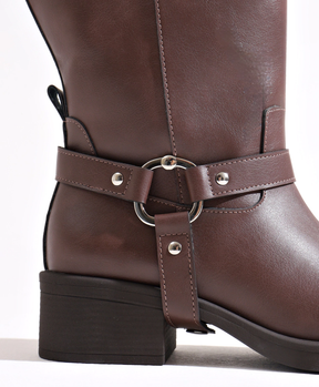 Bota Cano Plus New Biker Classic Marrom
