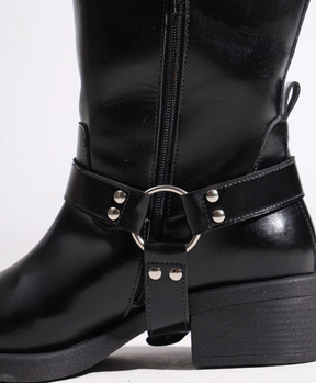 Bota Biker Cano Plus Preta