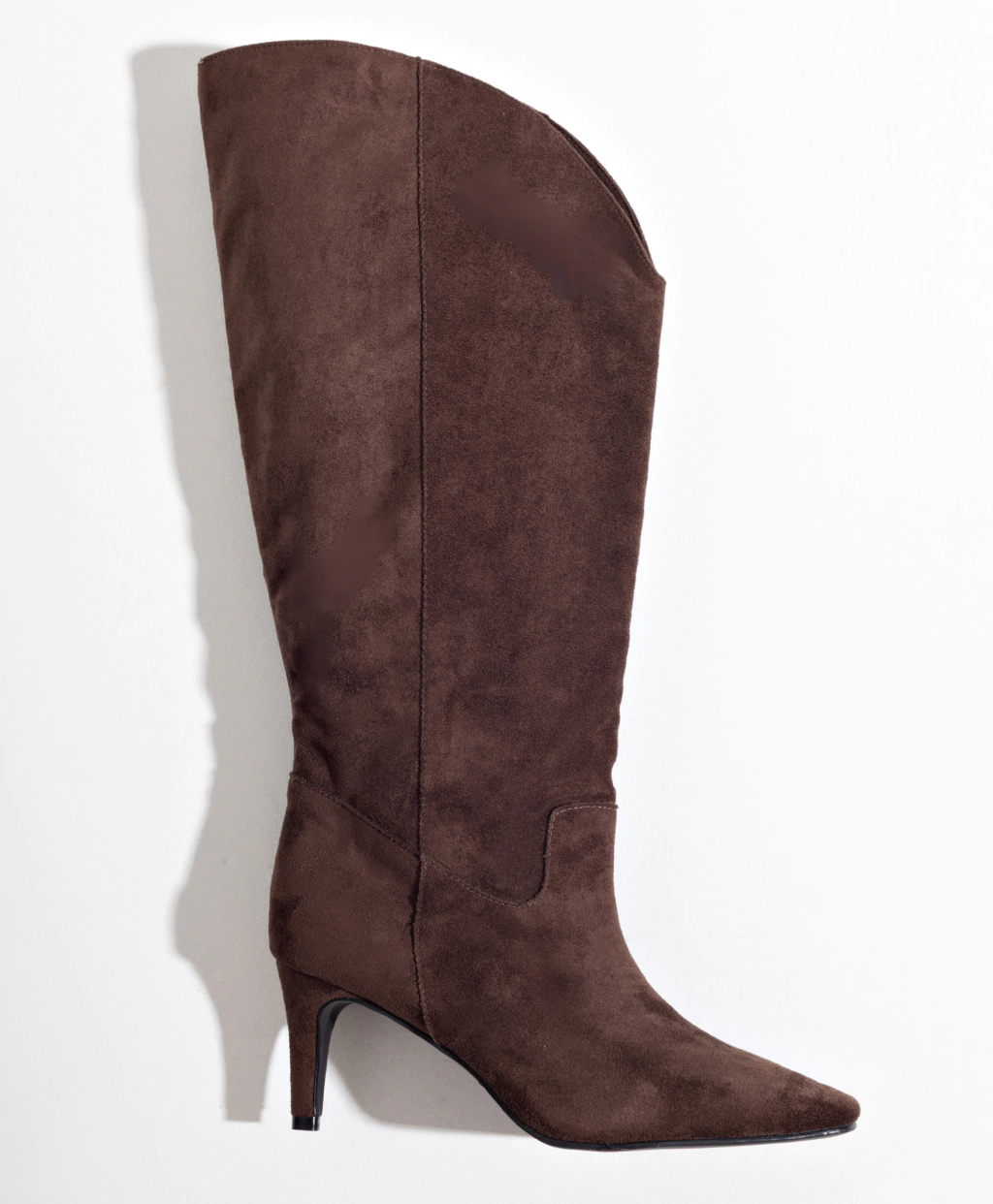 Bota Cano Plus Com Recorte V Marrom