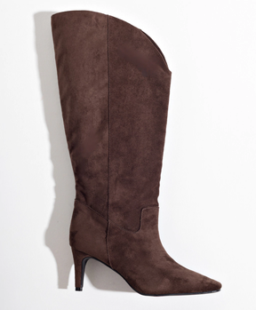 Bota Cano Plus Com Recorte V Marrom