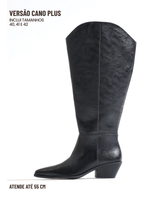Bota Cano Plus Western Preta
