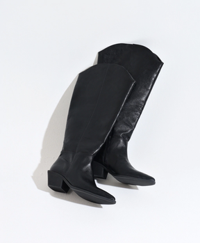Bota Cano Plus Western Preta