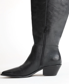 Bota Cano Plus Western Preta