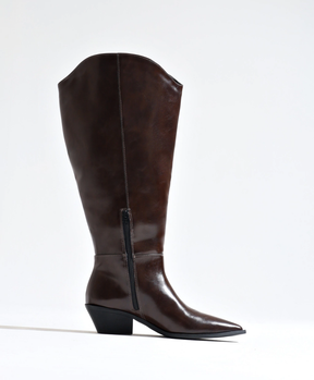 Bota Cano Plus Western Marrom Café