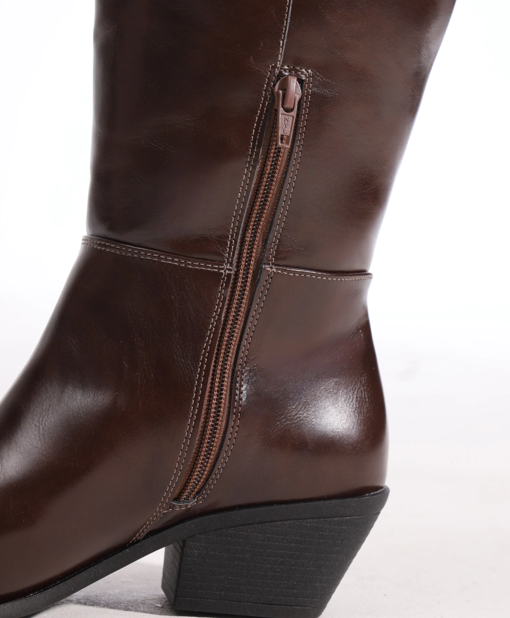 Bota Cano Plus Western Marrom Café