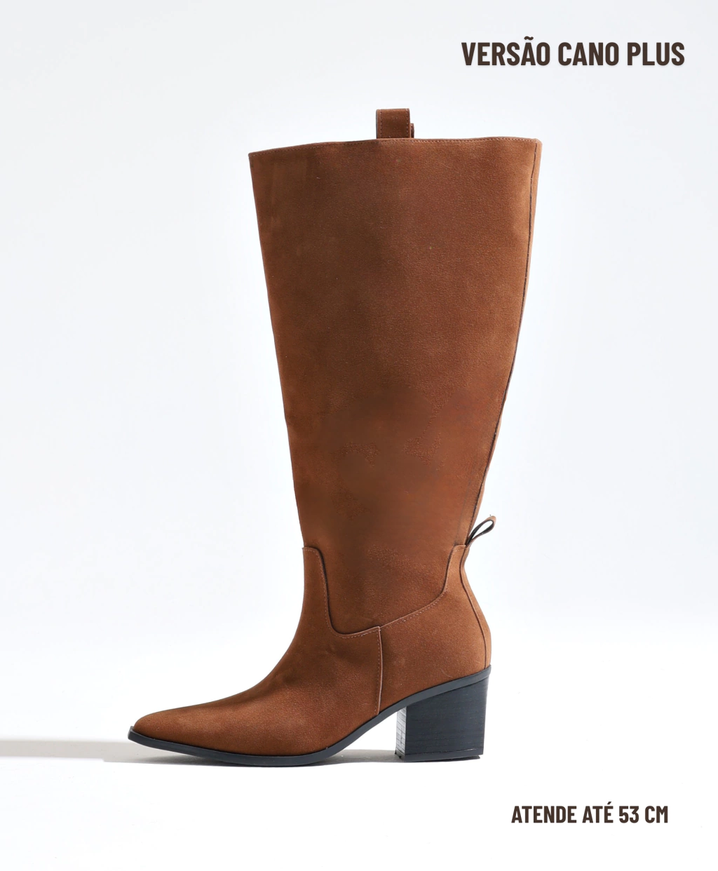 Bota Cano Plus Acamurçada Marrom