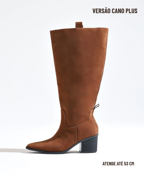 Bota Cano Plus Acamurçada Marrom