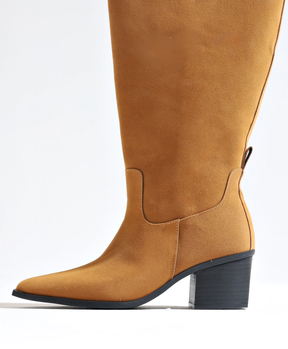 Bota Cano Plus Acamurçada Marrom Conhaque