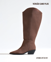 Bota Cano Plus Western Acamurçada Marrom