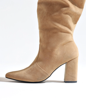 Bota Slouchy Camurça Marrom Claro