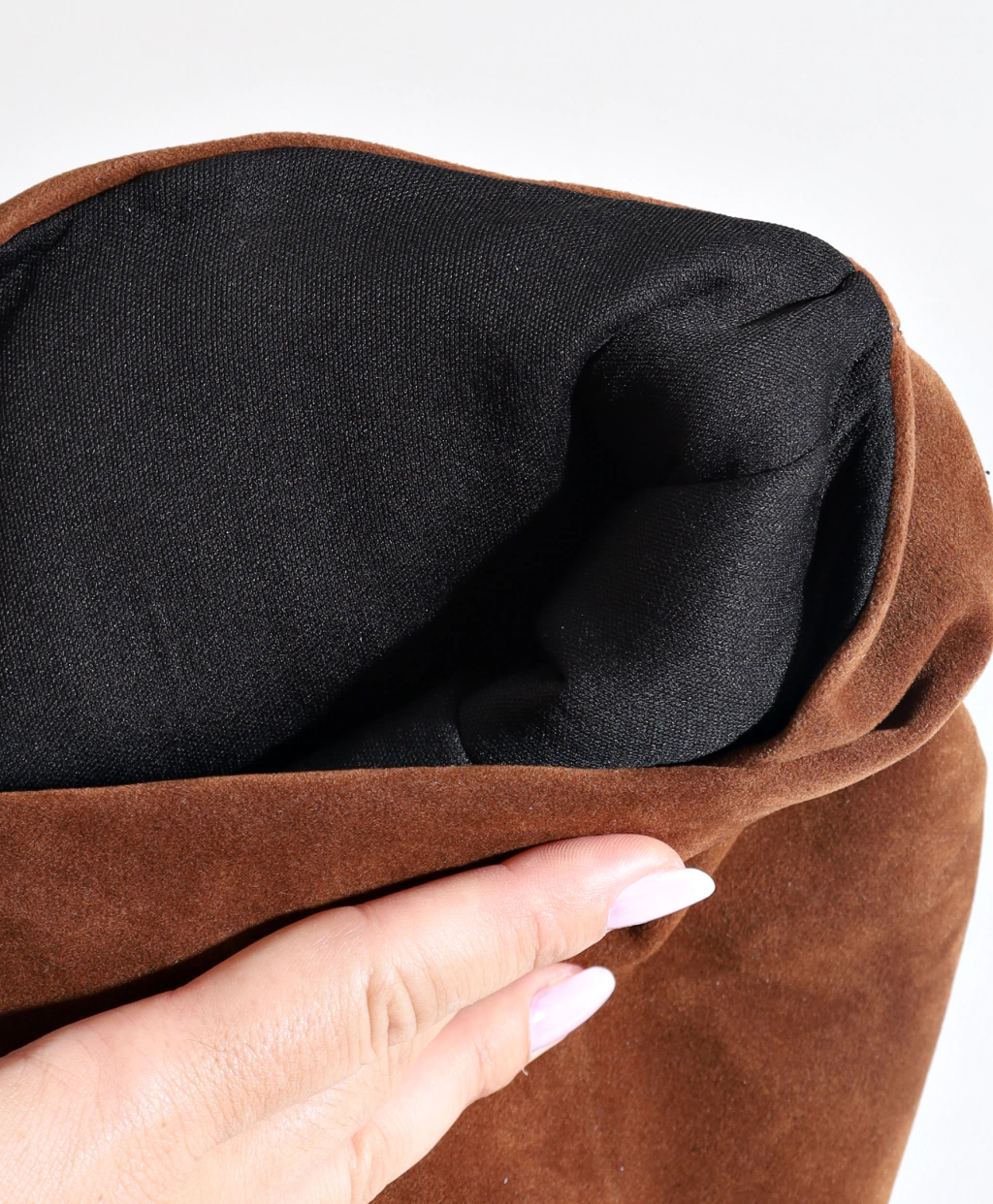 Bota Slouchy Camurça Marrom Escuro